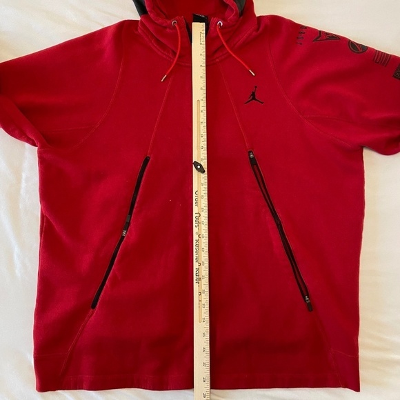 Air Jordan RARE Jumpman Y2k Hooded Zip Sweatshirt-Black/Red-Size XXL - Picture 3 of 15